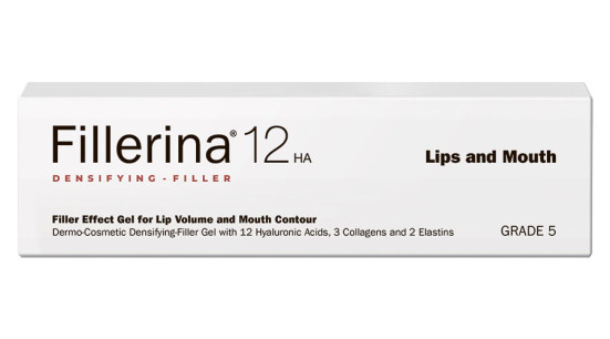 Fillerina 12HA Densifying-Filler Lips and Mouth Grade 5, Гель-филлер для объема и коррекции контура губ Уровень 5, объем 7 мл.
