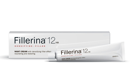 Fillerina 12 Densifying-Filler Night Cream, Восстанавливающий ночной крем для лица Уровень 3, объем 50 мл.