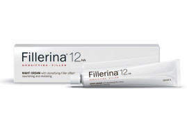 Fillerina 12 Densifying-Filler Night Cream, Восстанавливающий ночной крем для лица Уровень 5, объем 50 мл.