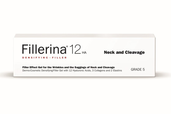 Fillerina 12HA Densifying-Filler Neck and Cleavege Grade 5, 30 ml. Дермо-косметический гель с эффектом филлера для для коррекции морщин в области шеи и декольте