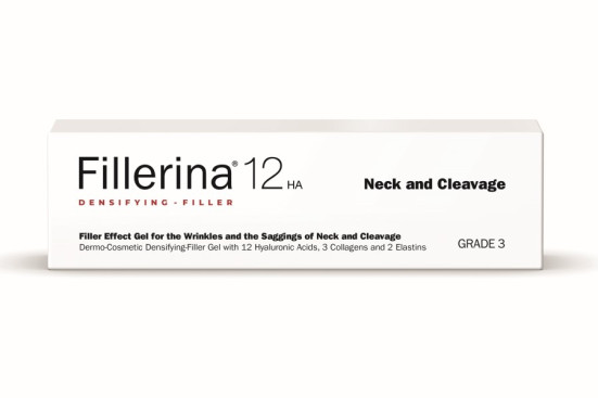 Fillerina 12HA Densifying-Filler Neck and Cleavege Grade 3, 30 ml. Дермо-косметический гель с эффектом филлера для для коррекции морщин в области шеи и декольте