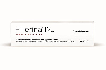 Fillerina 12HA Densifying-Filler Cheekbones Grade 3, 15 ml. Дермо-косметический гель с эффектом филлера для моделирования скул