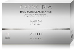 Crescina Hair Follicular Islands Complex 2100 10+10 Woman. Комплекс лосьонов (лосьон для стимуляции роста волос + лосьон против выпадения волос)