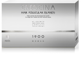 Crescina Hair Follicular Islands Complex 1900 20+20 Woman. Комплекс лосьонов (лосьон для стимуляции роста волос + лосьон против выпадения волос)