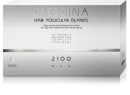 Crescina Hair Follicular Islands Complex 2100 10+10 Man. Комплекс лосьонов (лосьон для стимуляции роста волос + лосьон против выпадения волос)