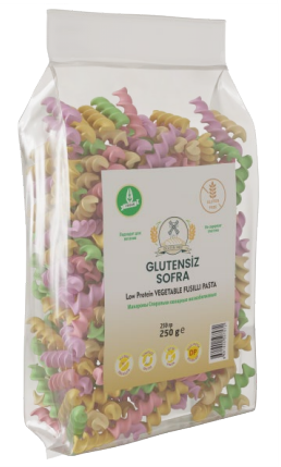 Низкобелковые безглютеновые макароны «Овощные Спиральки» Sofra Low-protein Vegetable Fusilli Pasta, 250 гр. SLP507572