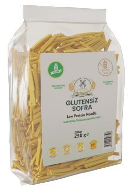 Низкобелковые безглютеновые макароны «Лапша» Sofra Low-protein Noodle, 250 гр. SLP507596