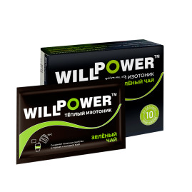 Теплый изотоник WillPower со вкусом зеленого чая (10 саше по 3 гр)