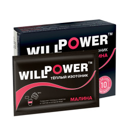 Теплый изотоник WillPower со вкусом малины (10 саше по 3 гр)