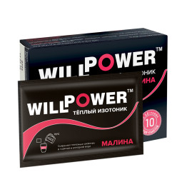 Теплый изотоник WillPower со вкусом малины (10 саше по 3 гр)