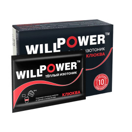 Теплый изотоник WillPower со вкусом клюквы (10 саше по 3 гр)