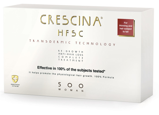 Crescina for Woman 500 HFSC Transdermic 100% комплекс 10+10. Для возобновления роста и против выпадения волос для женщин