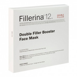 Fillerina 12HA Booster face mask Тканевая маска для лица c двойным эффектом филлера, 4 шт. в упак.